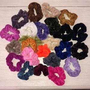 Velvet scrunchies